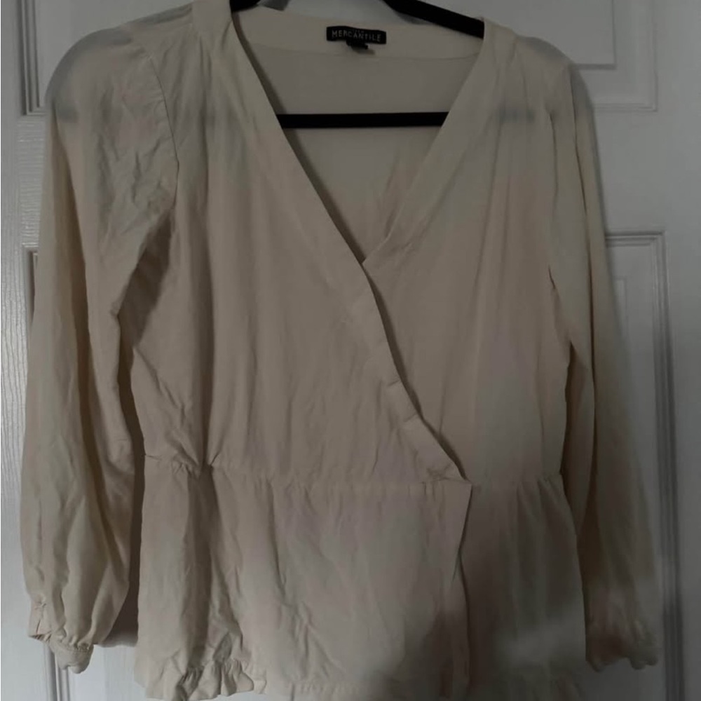 Cream Women's Top